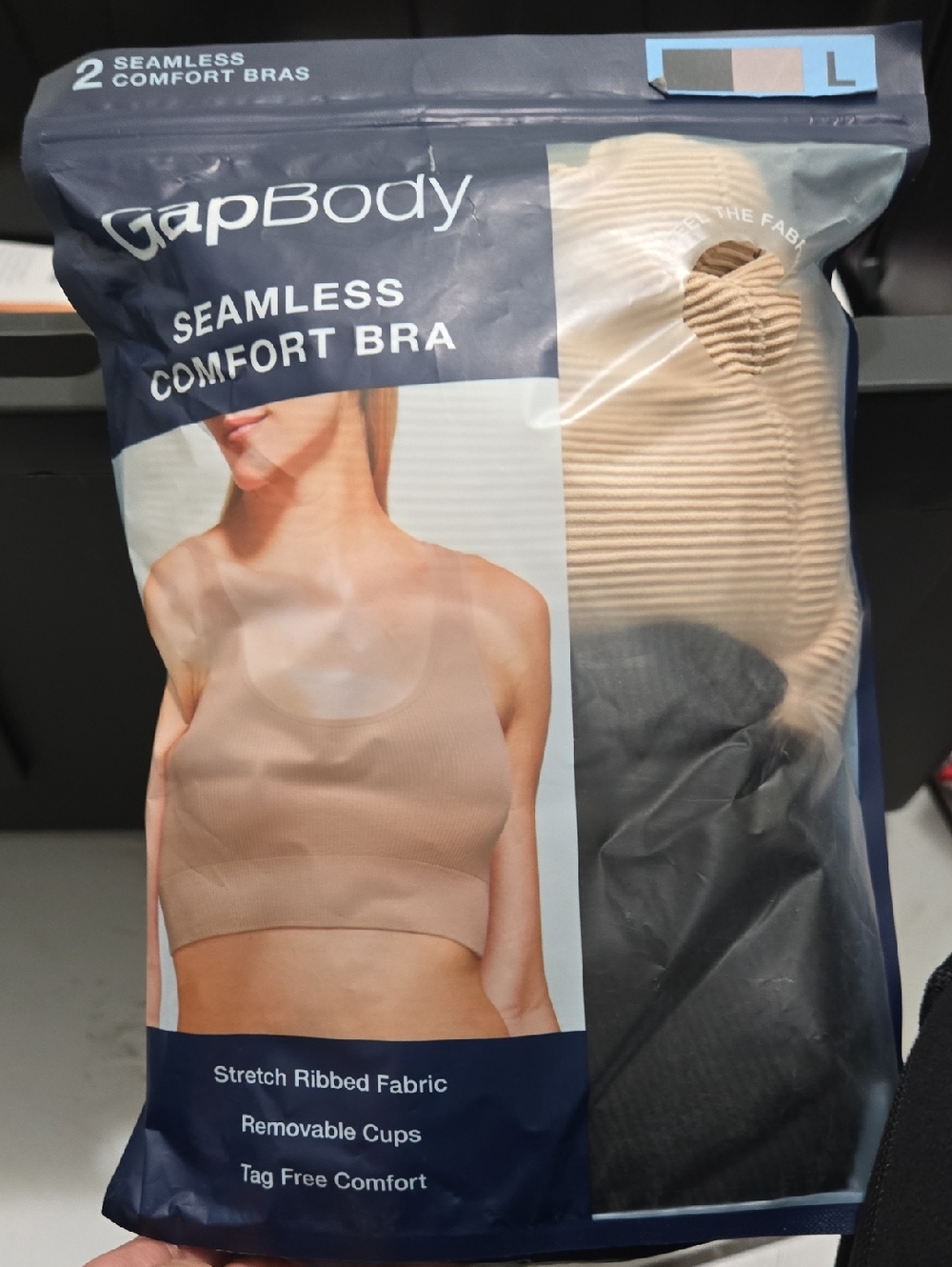 GapBody Seamless Comfort Bra — Nude & Black (2-Pack)